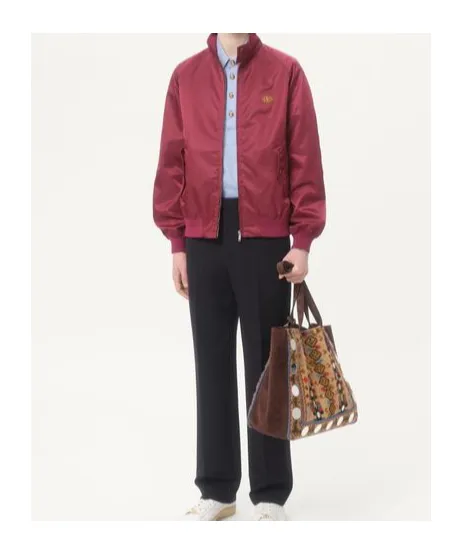 Valentino Logo Patch Zip-Up High Neck Jacket