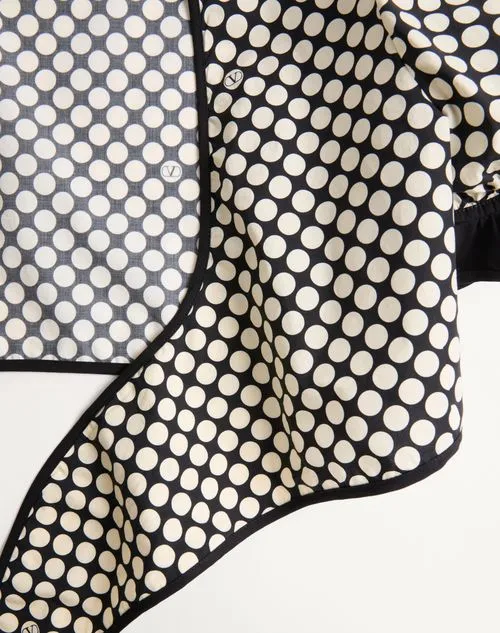 Printed Polka Dot Poplin Top