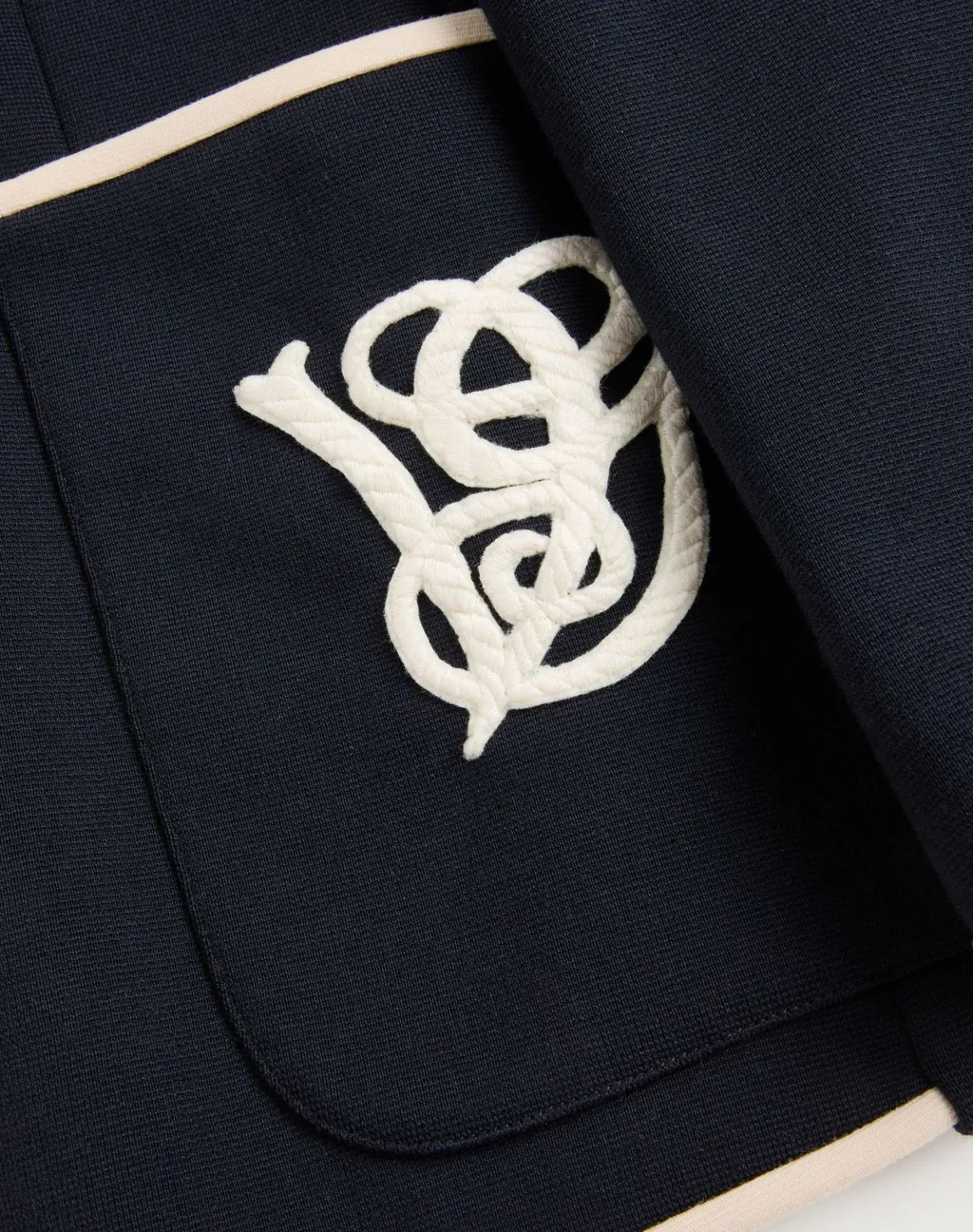 Double-Breasted Wool Jacket With Vg Patch