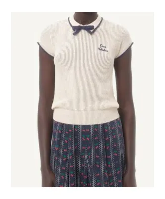 Valentino	Bow Detailed Short-Sleeved Jumper