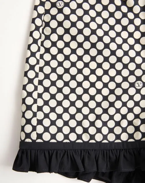 Polka Dots Print Poplin Shorts