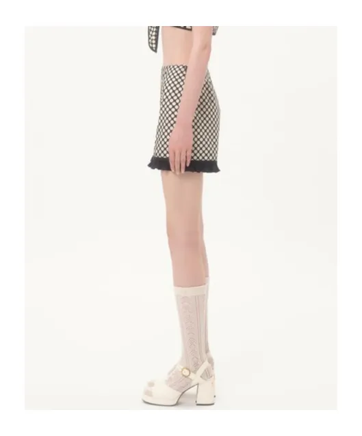 Polka Dots Print Poplin Shorts