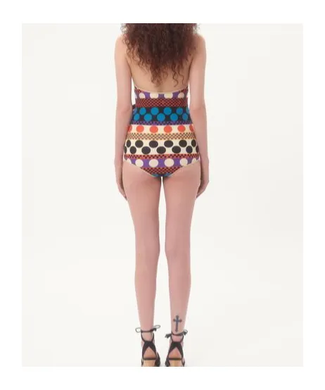 V-Neck Sleeveless One-Piece Swimsuit