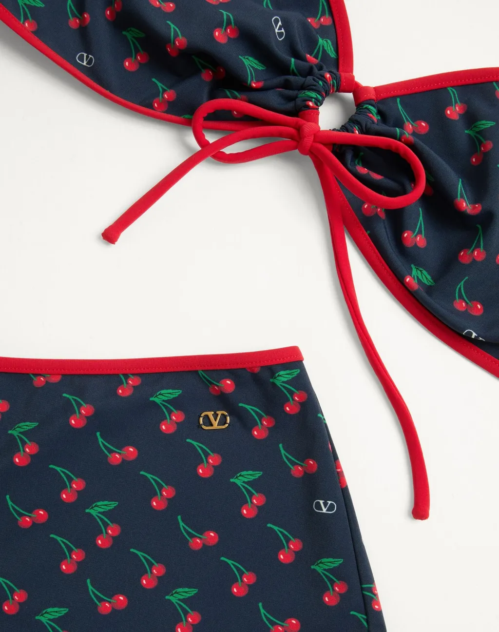 Valentino Vlogo Signature Cherryfic Printed Bikini Set
