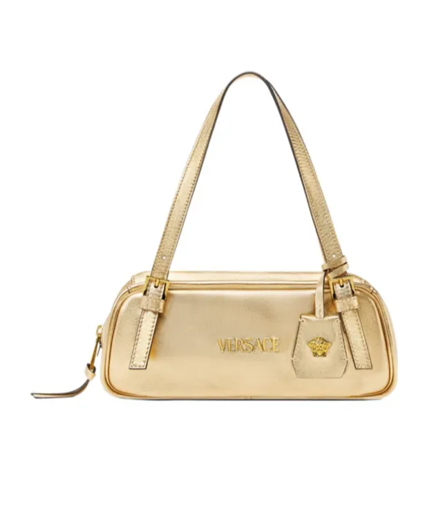 Versace Logo-Tag Bowling Shoulder Bag