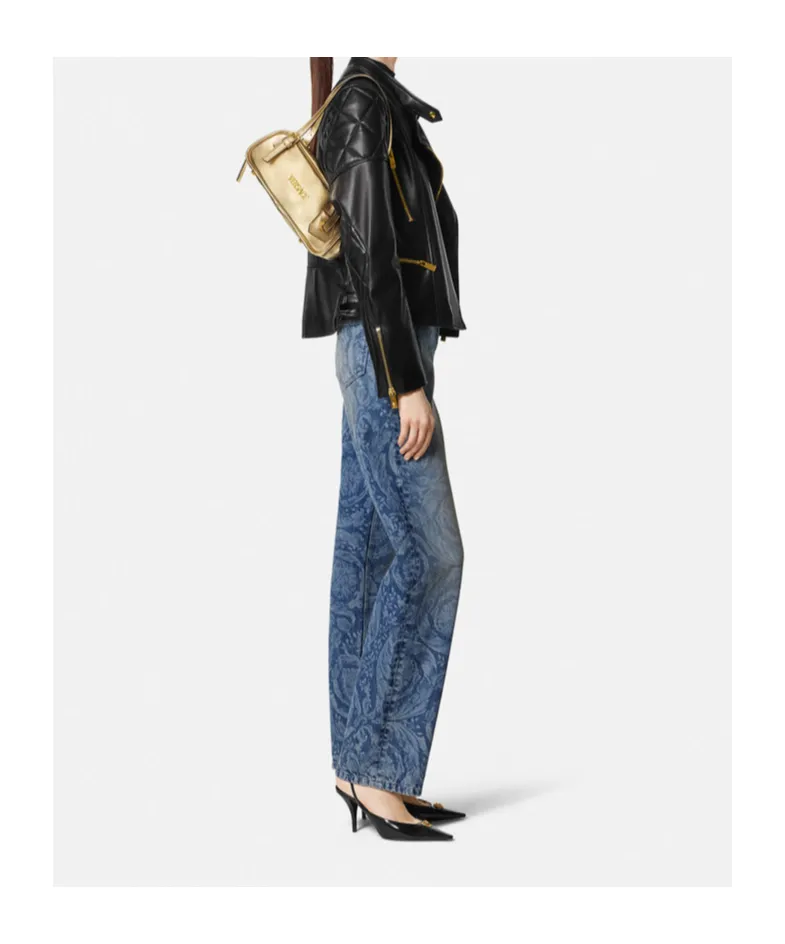 Versace Logo-Tag Bowling Shoulder Bag