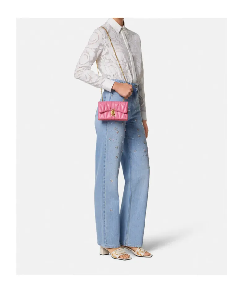 Versace Kleio Quilted Mini Crossbody Bag