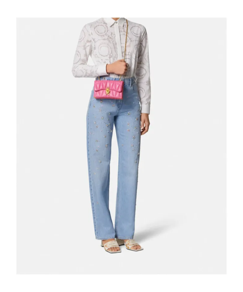 Versace Kleio Quilted Mini Crossbody Bag