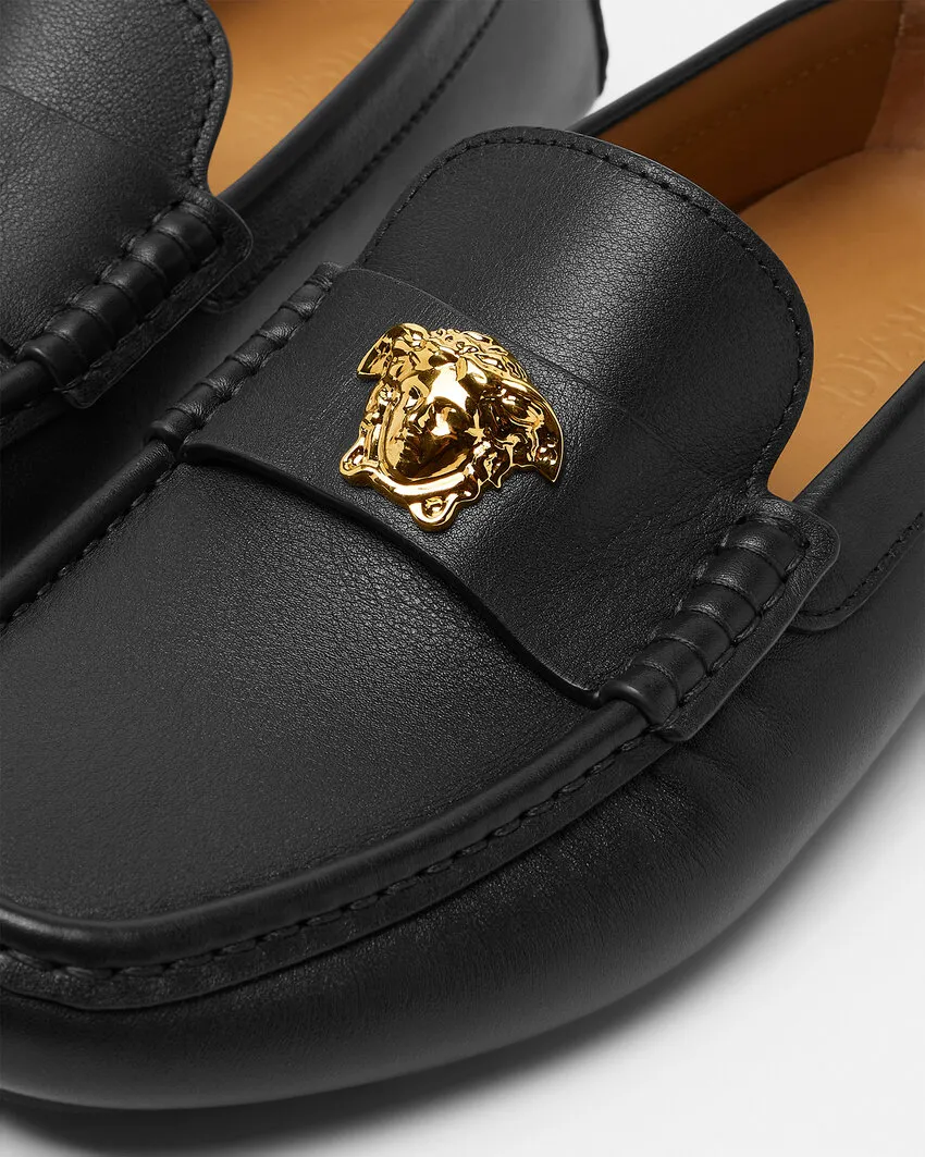 Versace Medusa-Head Ruched Loafers
