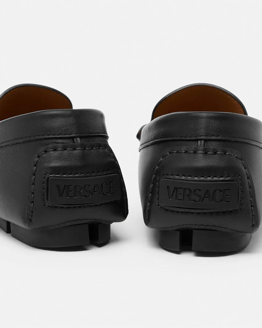 Versace Medusa-Head Ruched Loafers