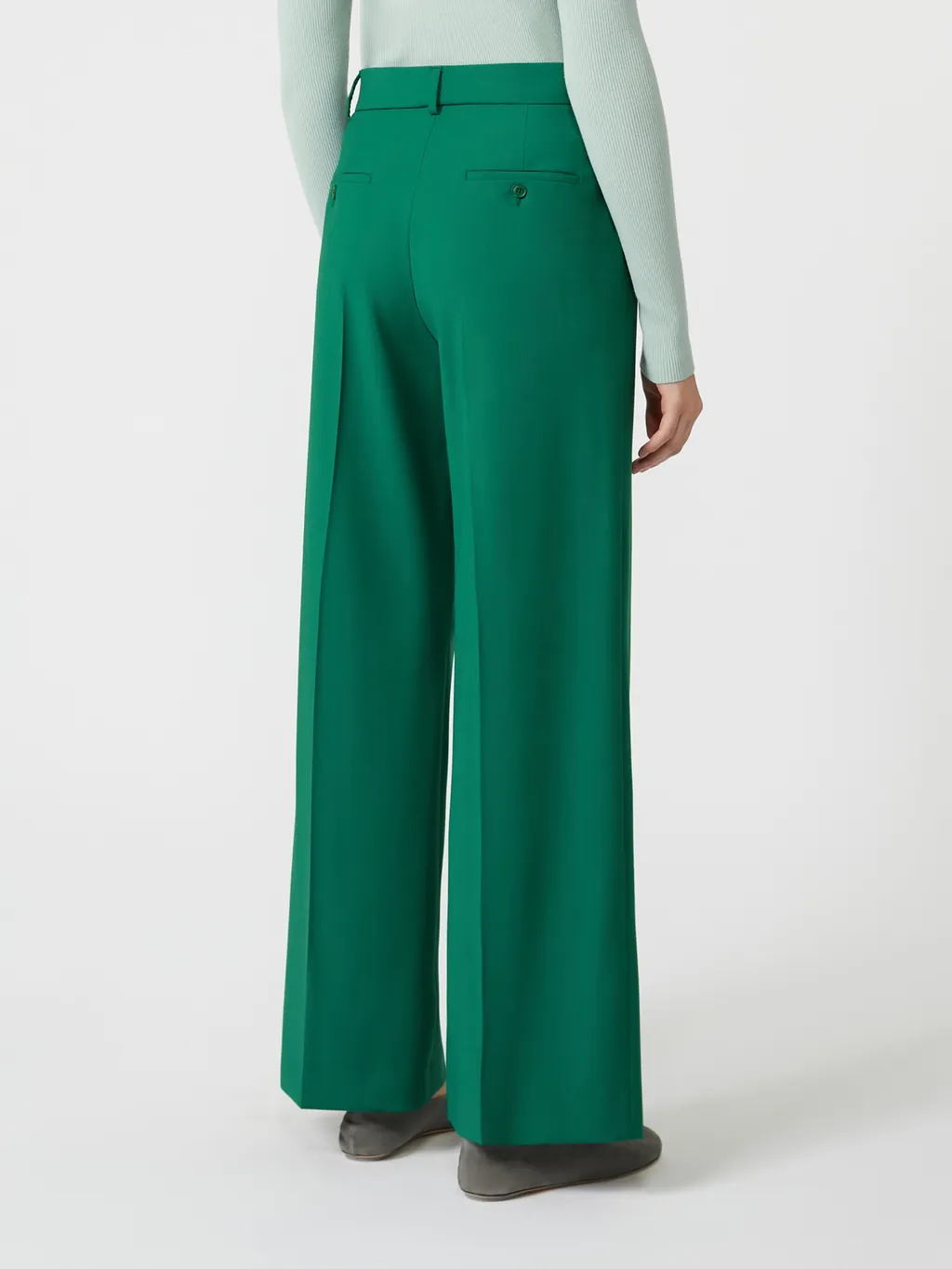 Wool Palazzo Trousers