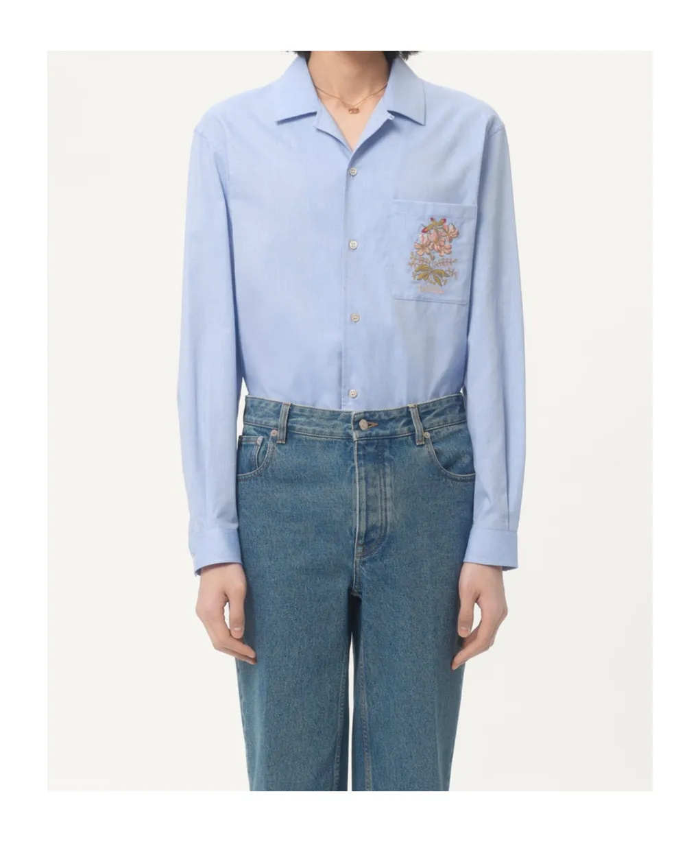 Valentino	Floral Embroidered Button-Up Shirt