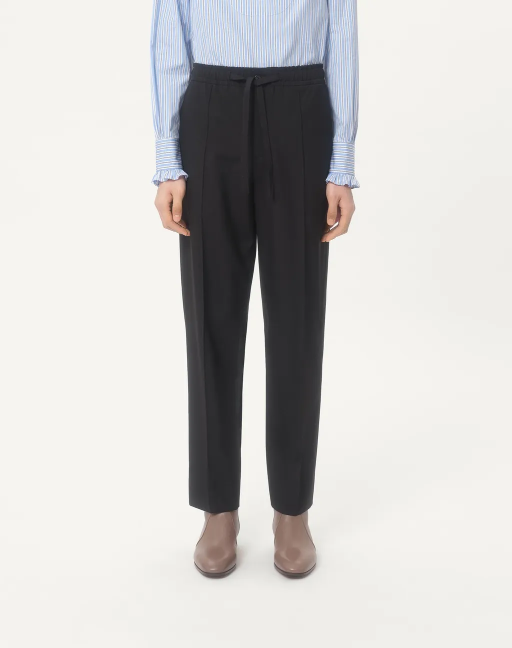 Valentino Pleat Detailed Drawstring Pants