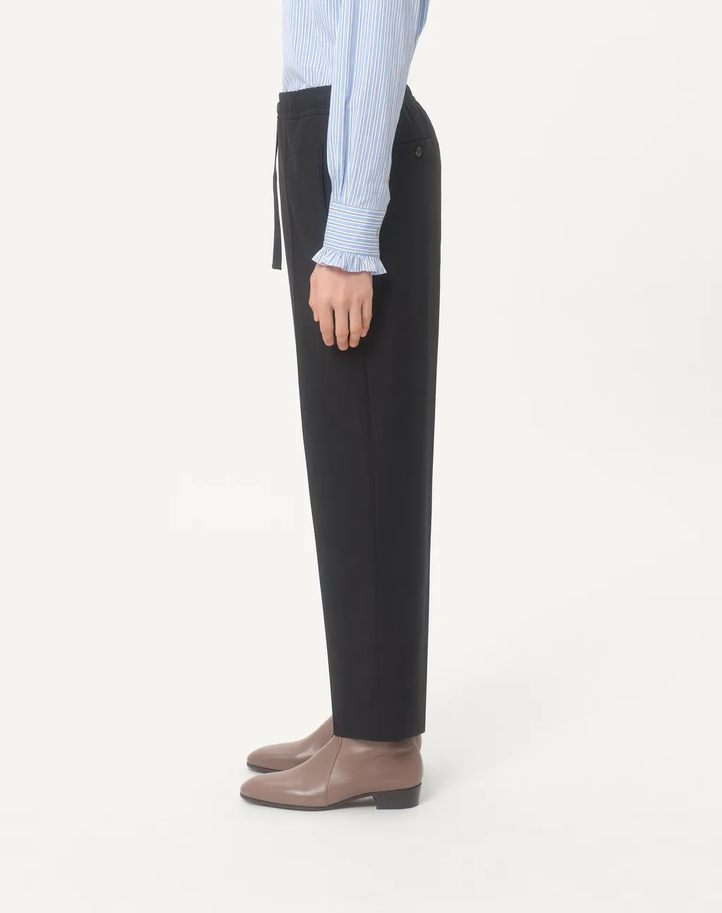 Valentino Pleat Detailed Drawstring Pants