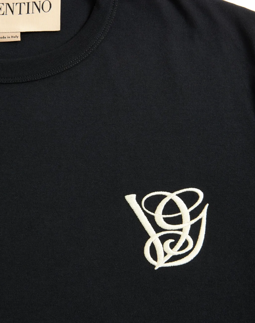 Valentino Vg Logo Embroidered Crewneck T-Shirt