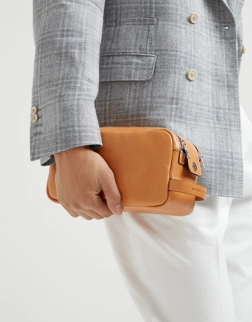 Brunello Cucinelli Double Zipper Beauty Case