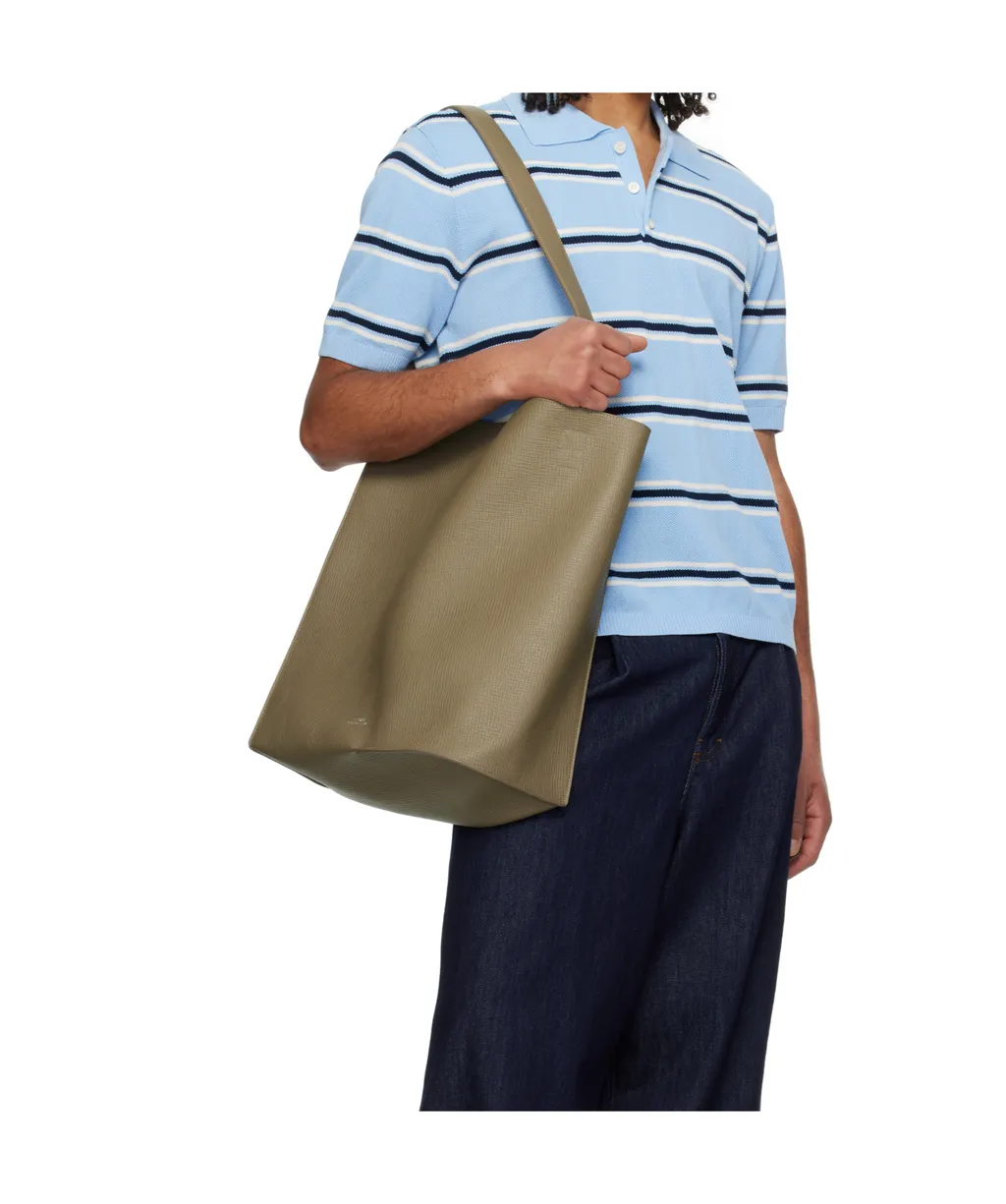 Dunst Striped Polo Shirt With Ribbed Edges
