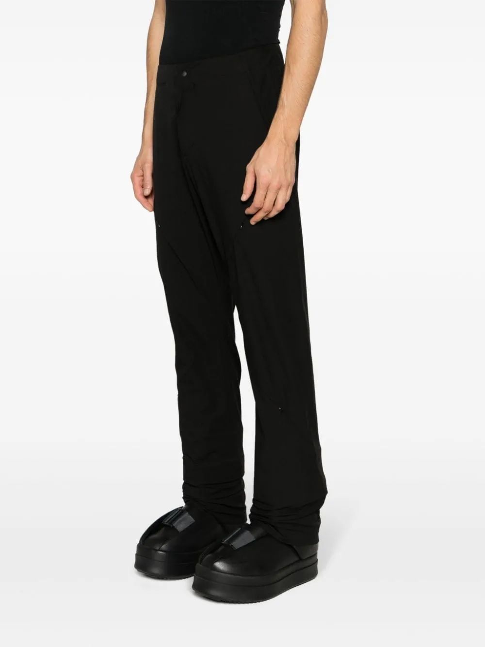 High-Waist Tapered-Leg Trousers