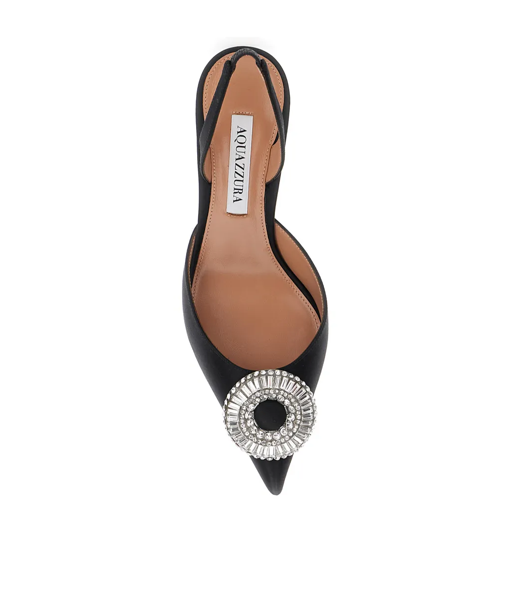 Aquazzura Embellished Hoop Slingback Pumps