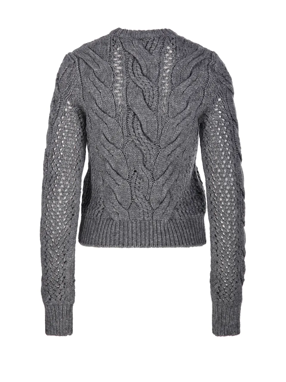 Cable-Knit Eyelet-Detail Sweater