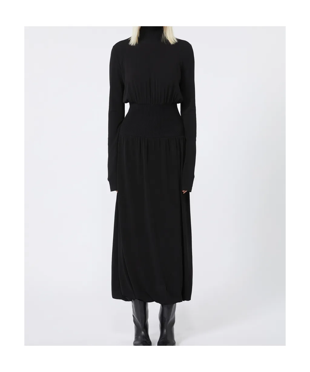 Knitted-Insert Dress