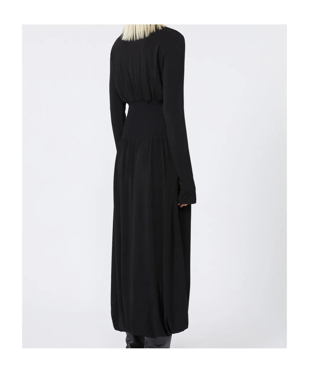Knitted-Insert Dress