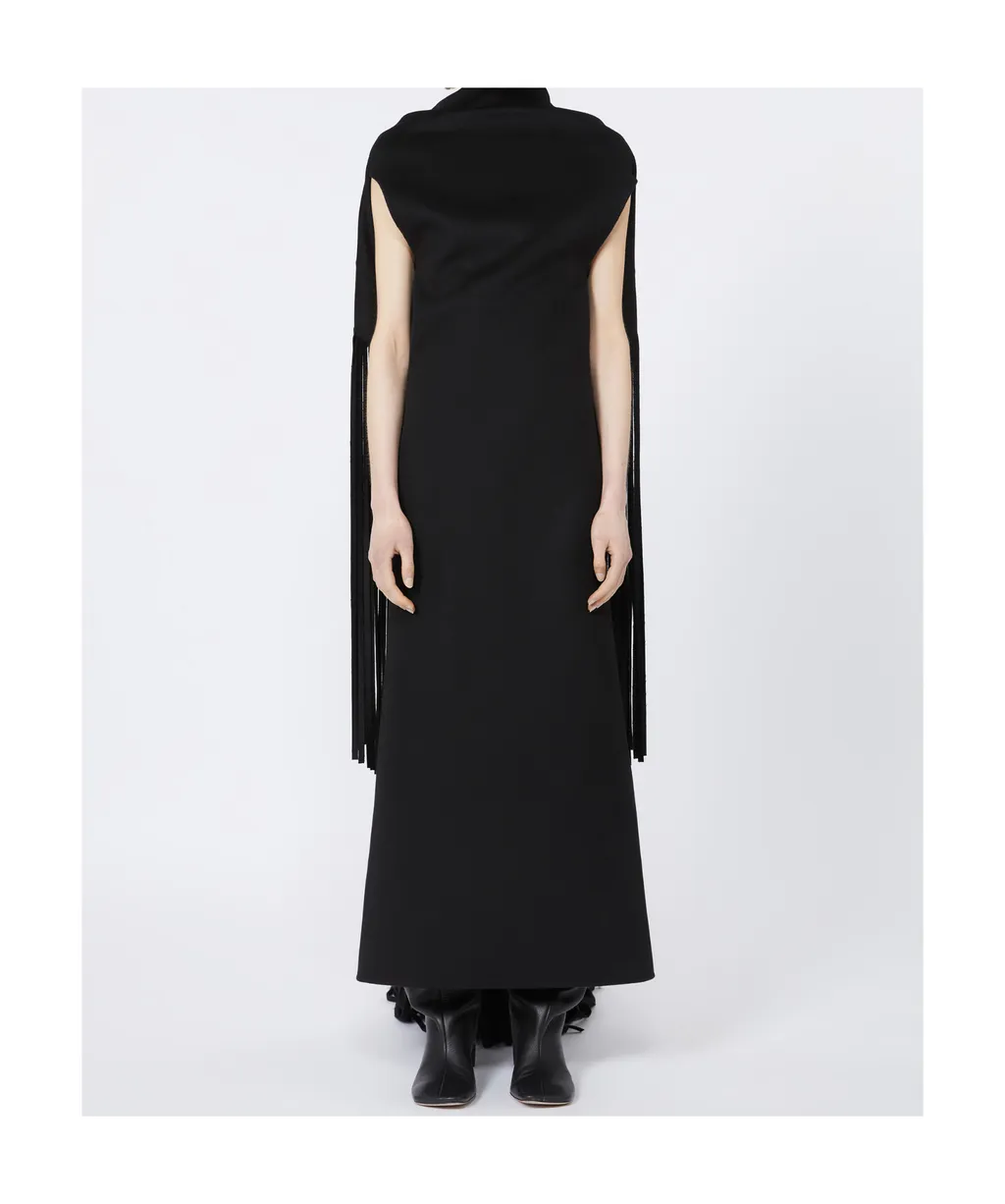 Long Double-Faced Pure Wool Dress - Runway