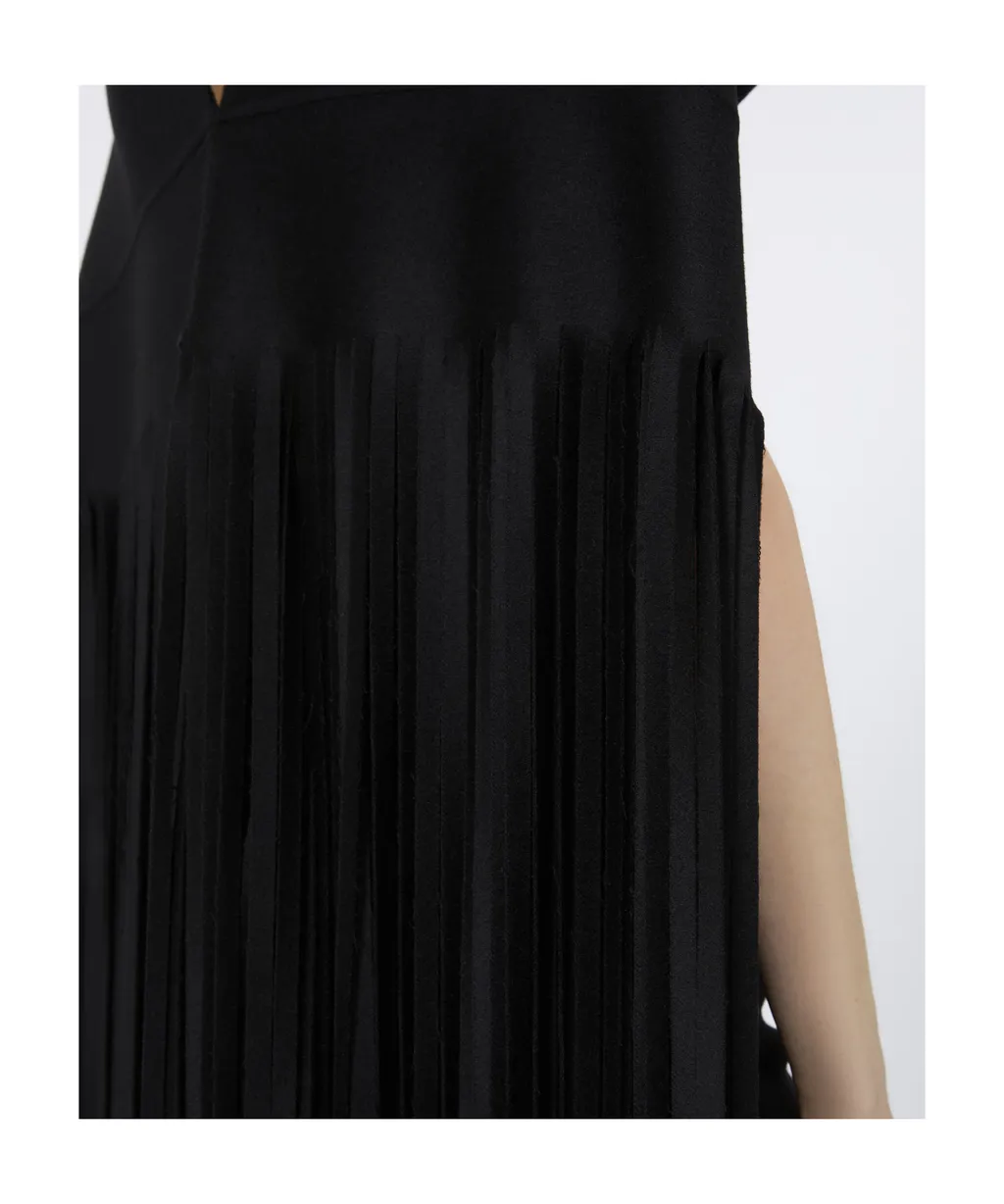 Long Double-Faced Pure Wool Dress - Runway