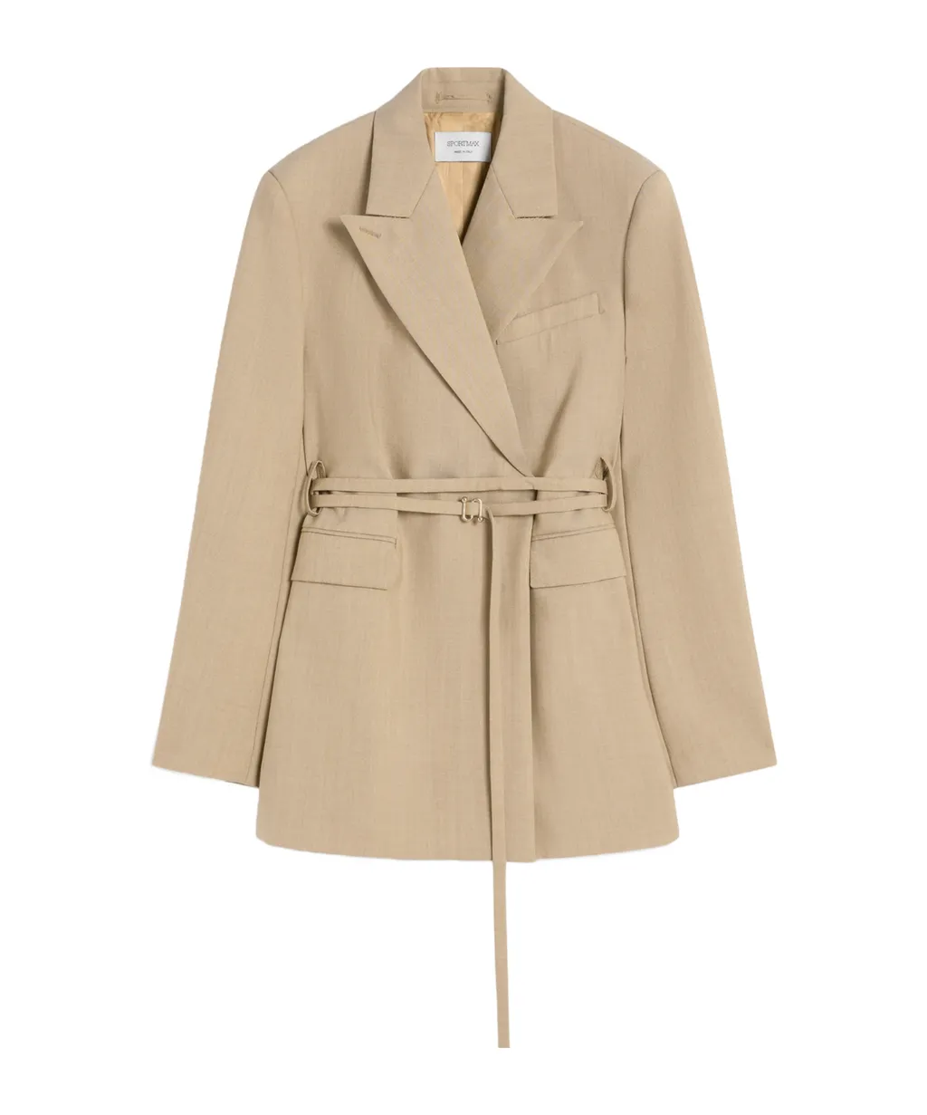Long Double-Breasted Blazer