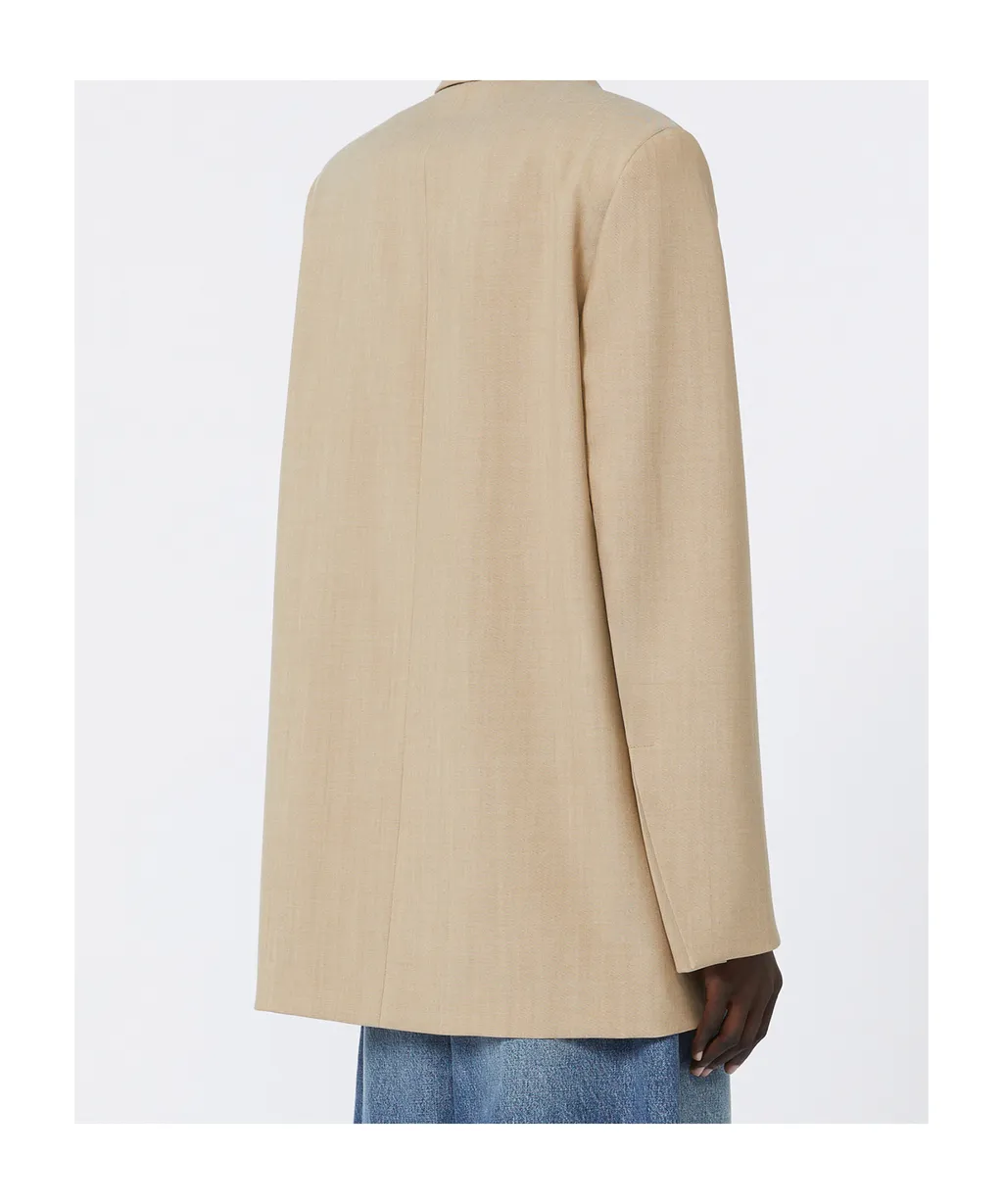 Long Double-Breasted Blazer
