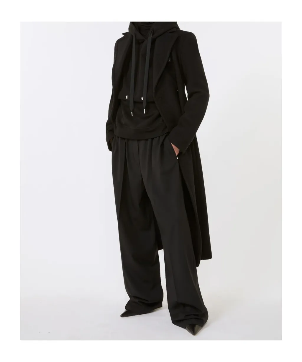 Sportmax Long-Sleeved Drawstring Hoodie