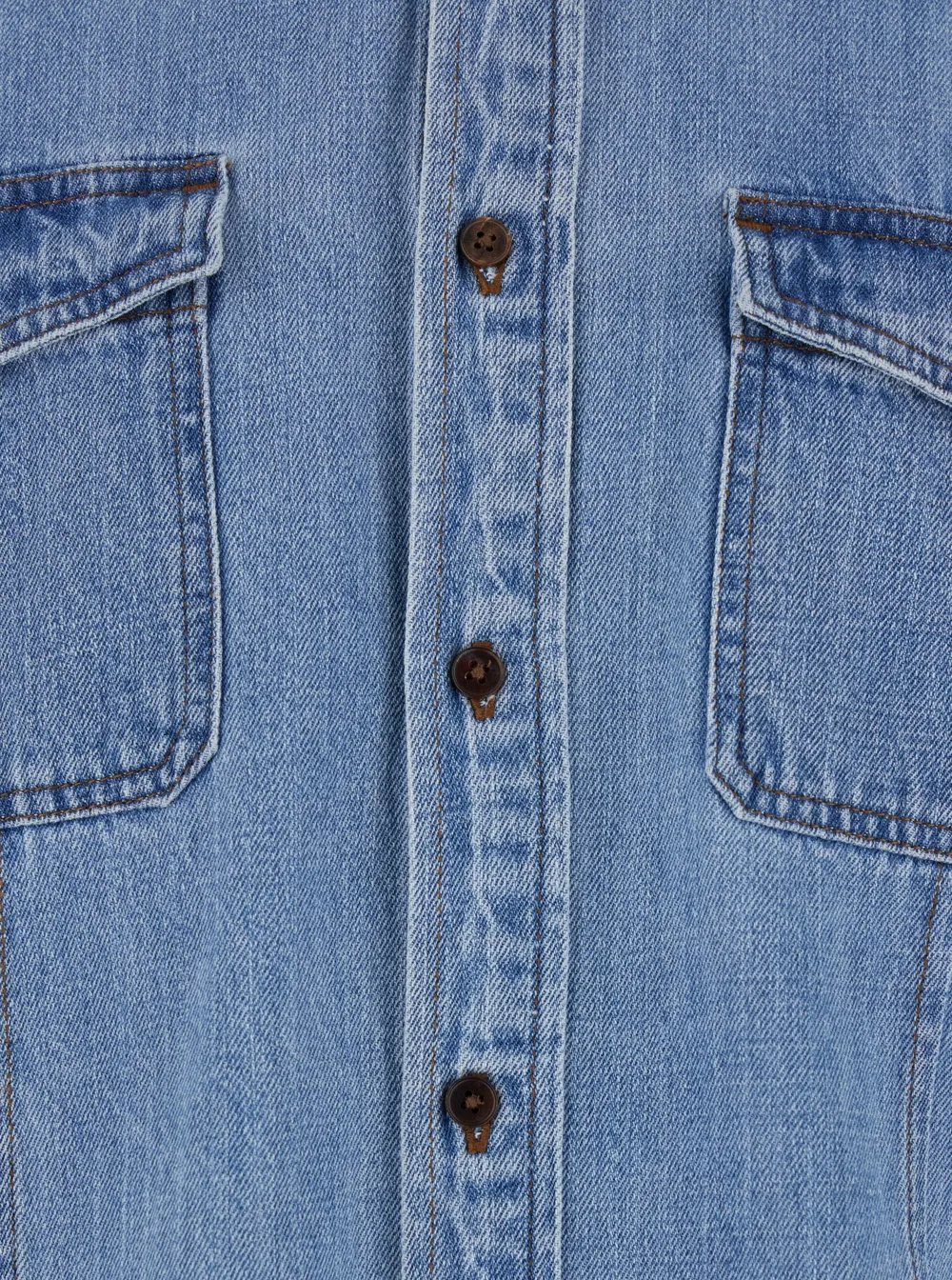 Jacket With Patch Pockets On The Chest In Denim