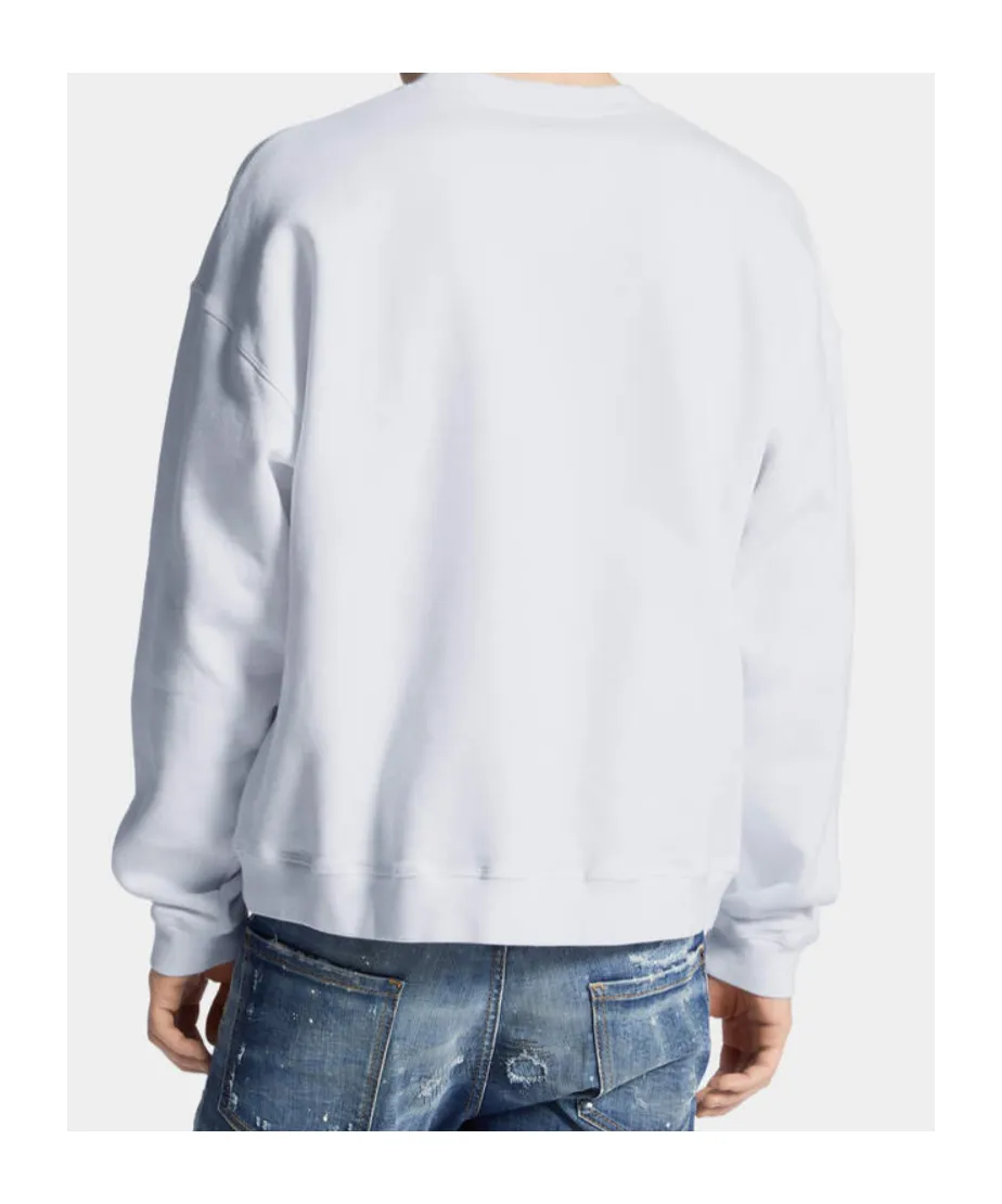 Dsquared2 Relax Fit Tactile Logo Crewneck Sweatshirt