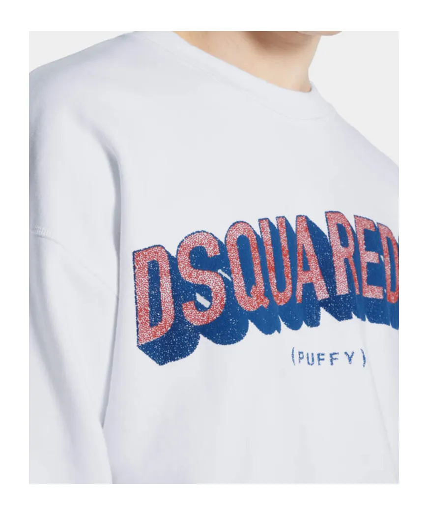 Dsquared2 Relax Fit Tactile Logo Crewneck Sweatshirt