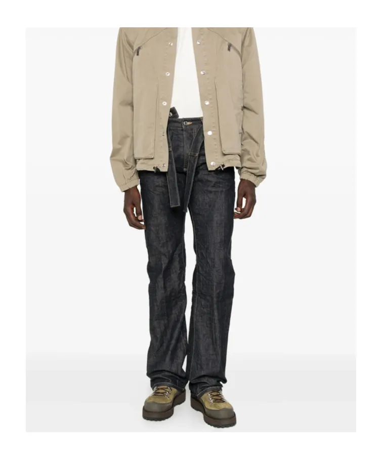 Dsquared2 X Magliano Logo Patch Belted Jeans