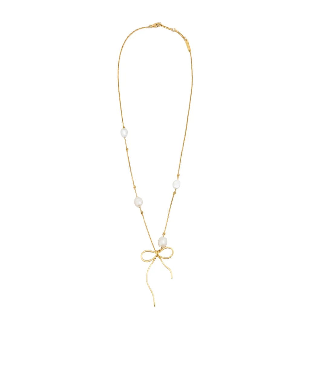 Marni Bow Embellished Necklace