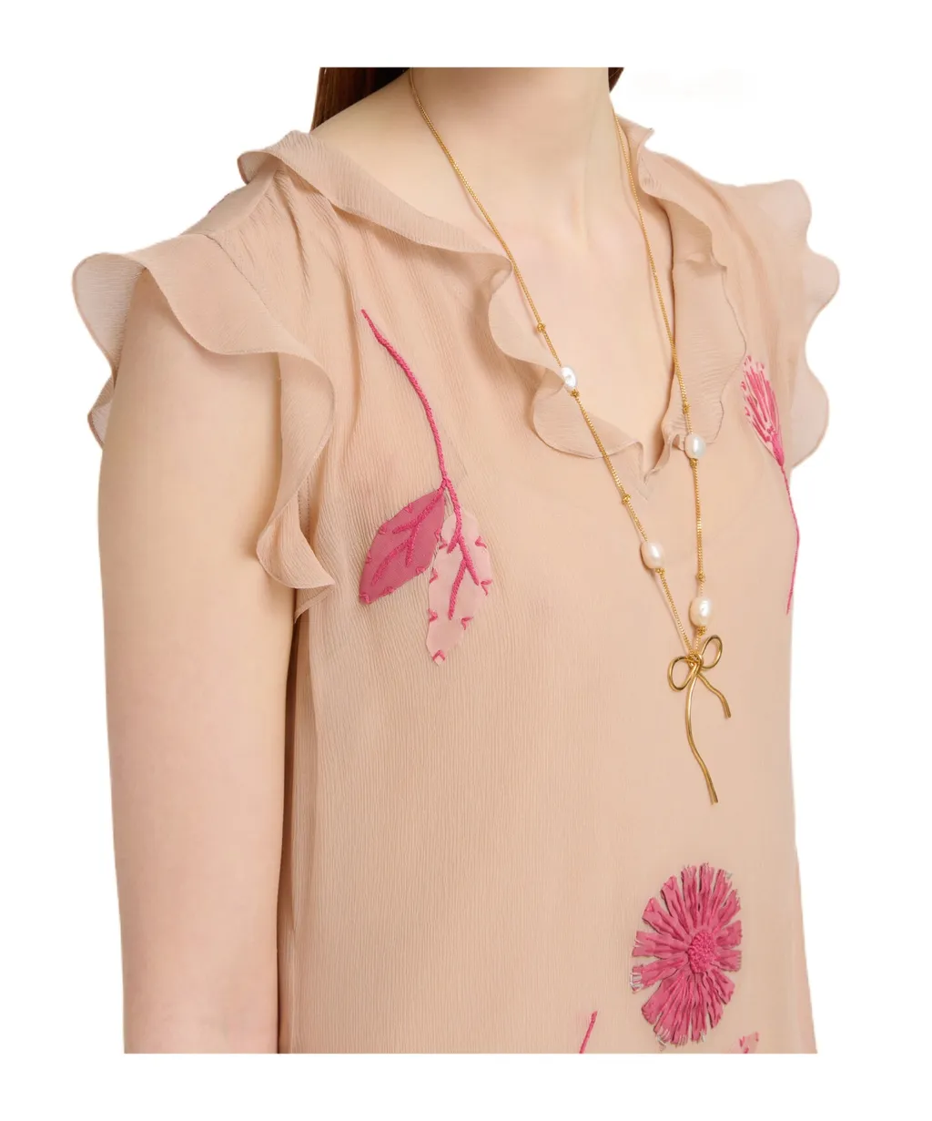 Marni Bow Embellished Necklace