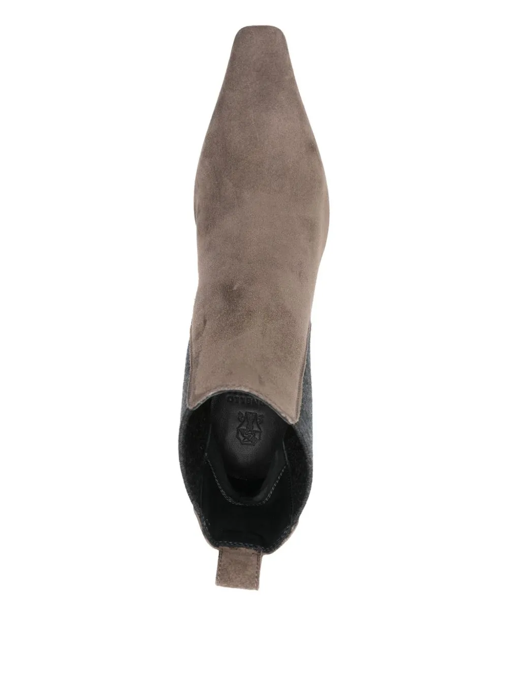Suede Elastic-Insert Ankle Boots