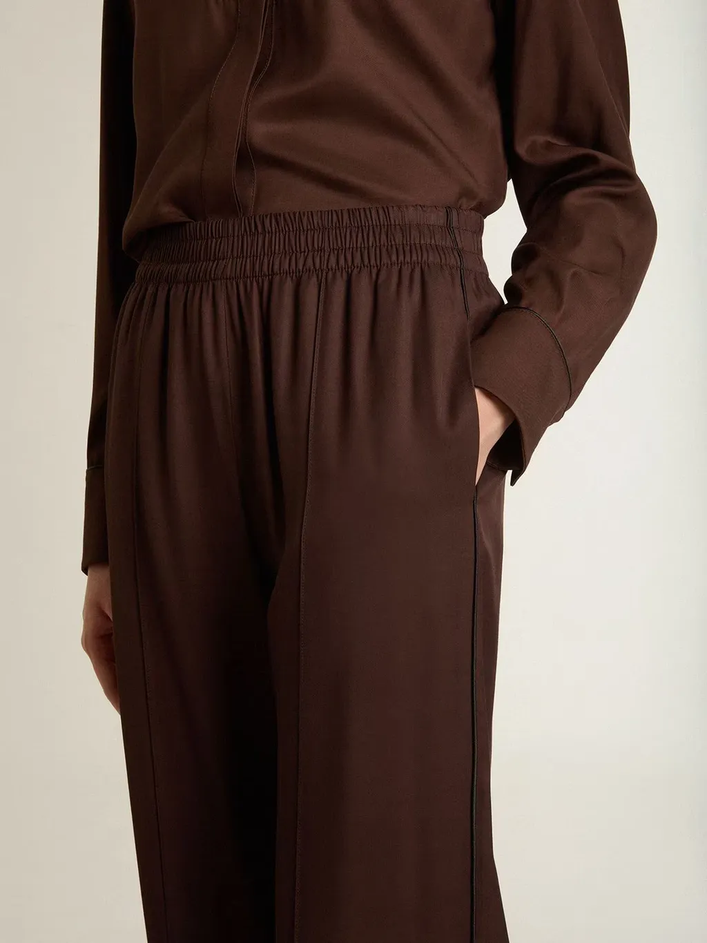 Elasticated-Waistband Track Pants