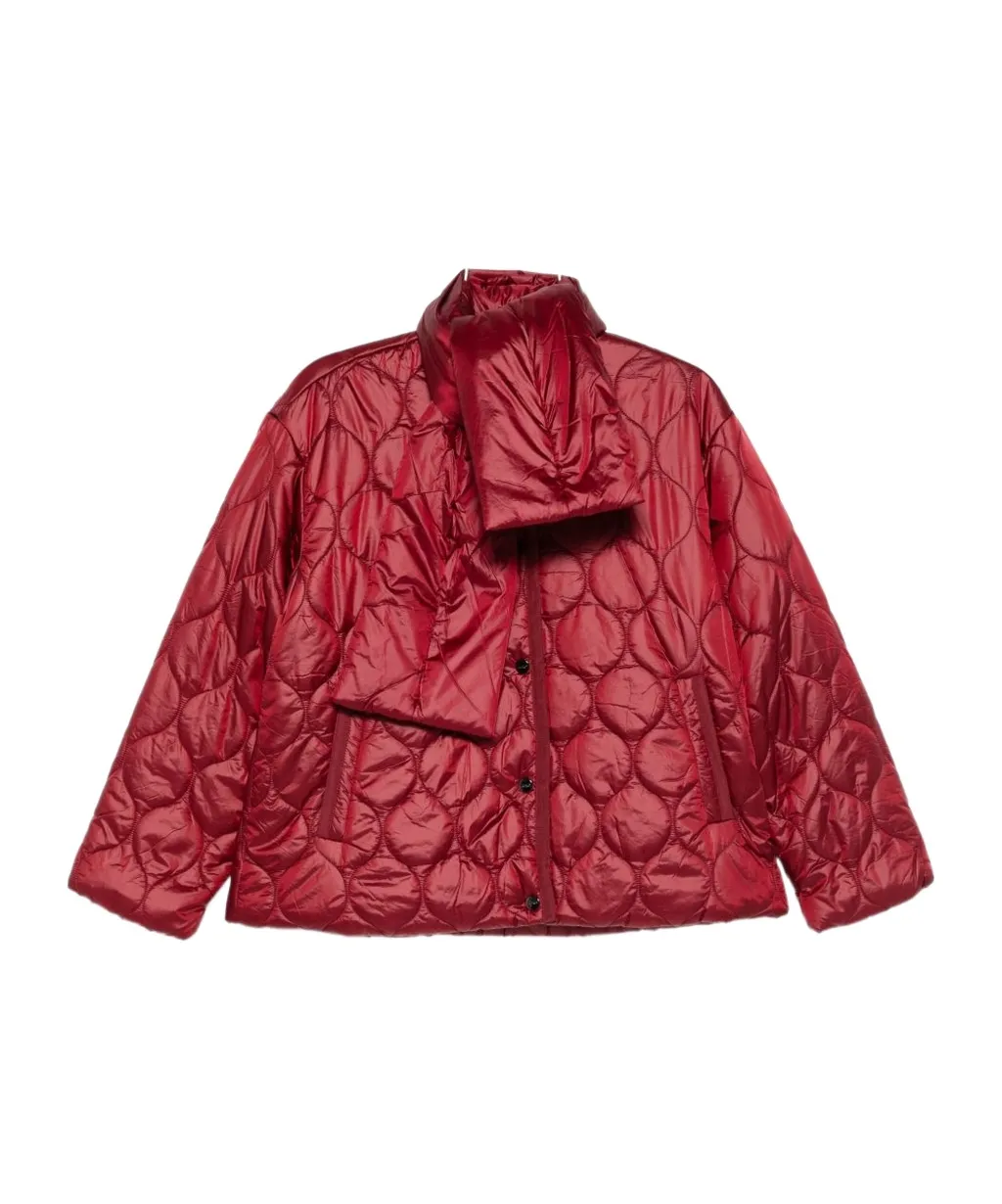 Quilted Cotton Jacket With Scarf
