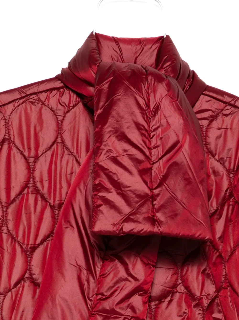 Quilted Cotton Jacket With Scarf