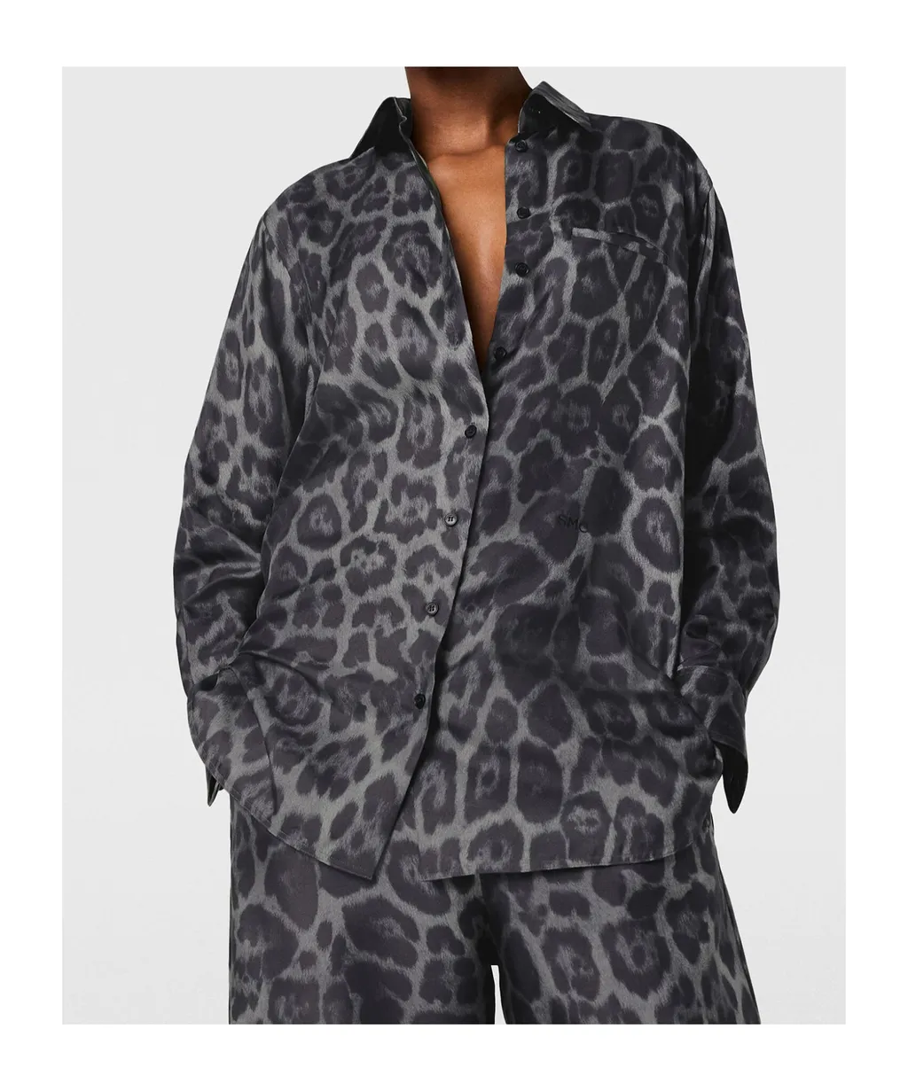 Stella Mccartney Leopard Printed Long Sleeved Shirt