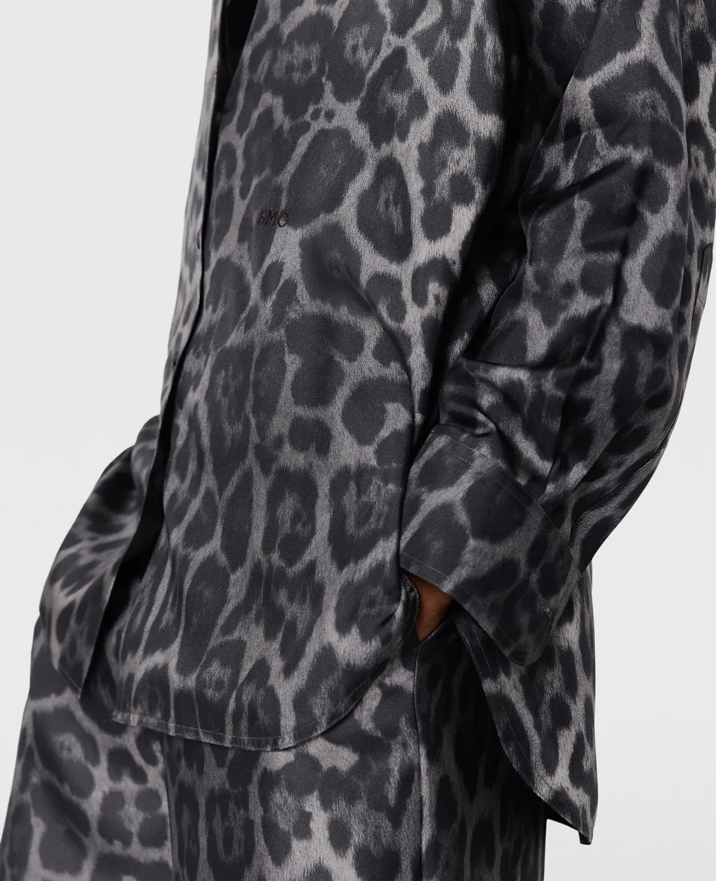 Stella Mccartney Leopard Printed Long Sleeved Shirt