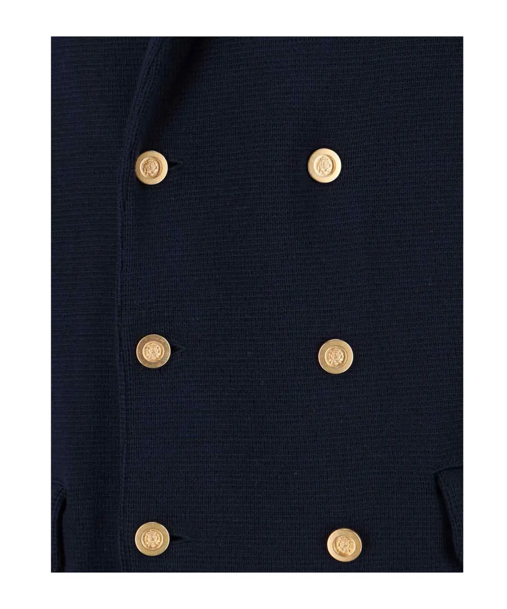 Double-Breasted Six-Button Blazer