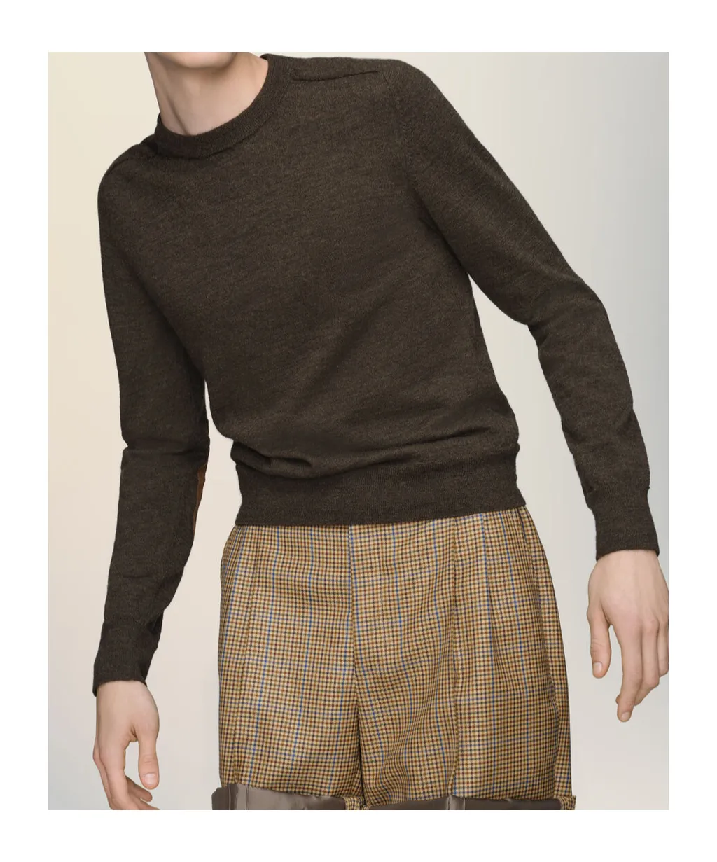 Elbow Patch Wool Sweater
