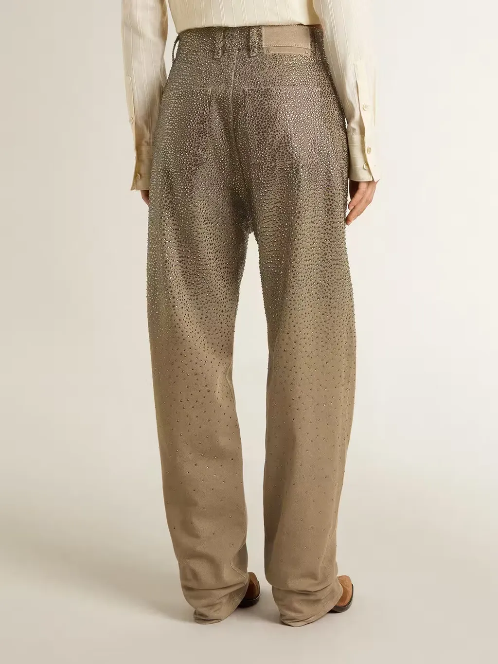 Swarovski-Crystal-Embellished Jeans