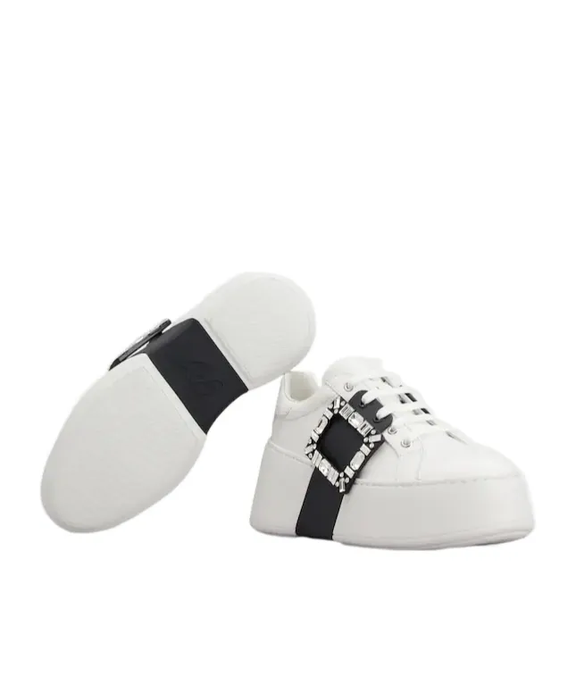 Roger Vivier Viv' Skate Embellished Sneakers