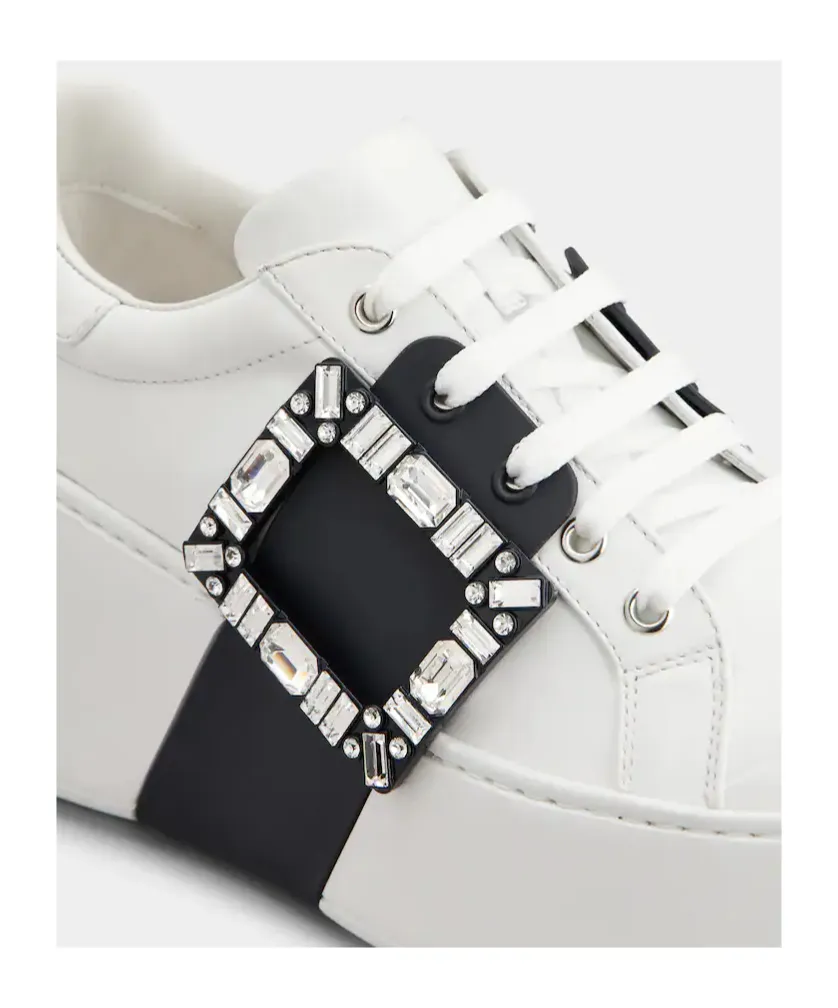 Roger Vivier Viv' Skate Embellished Sneakers
