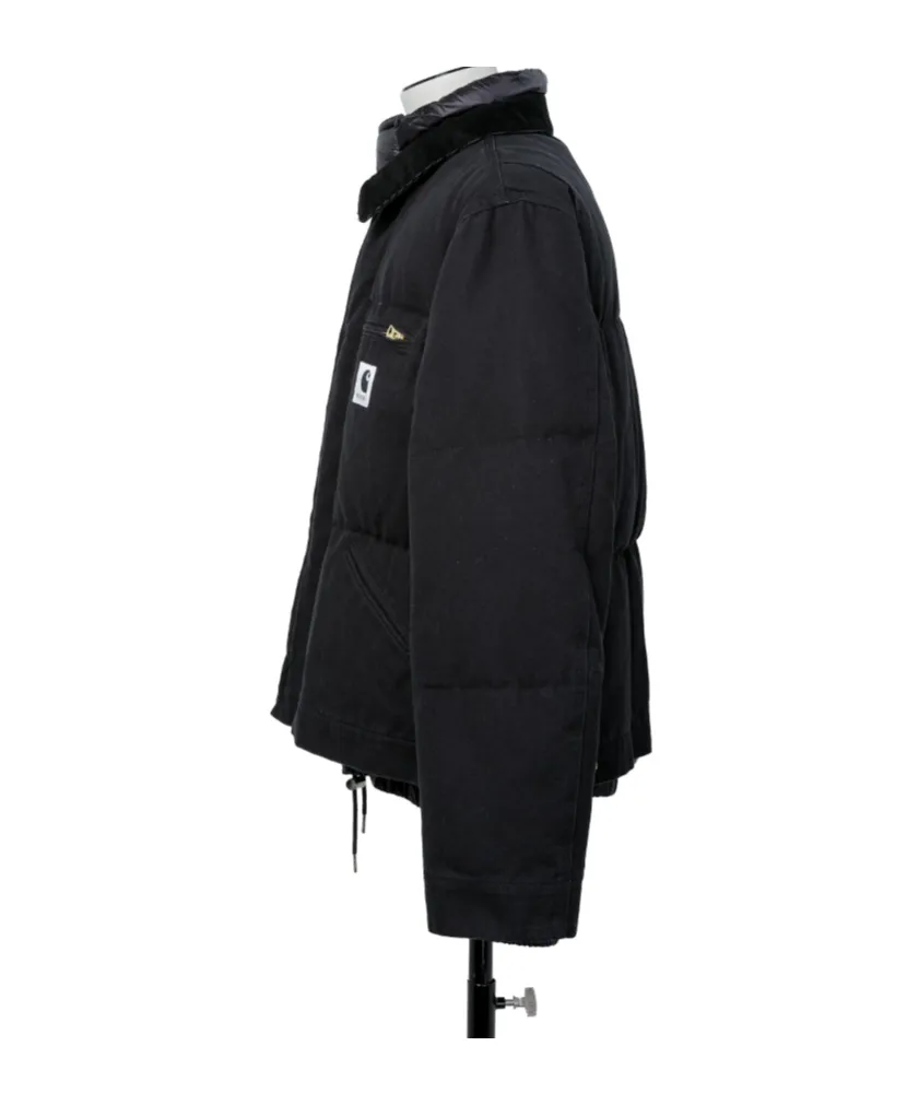 Sacai X Carhartt Wip Logo Patch Zip-Up Puffer Jacket