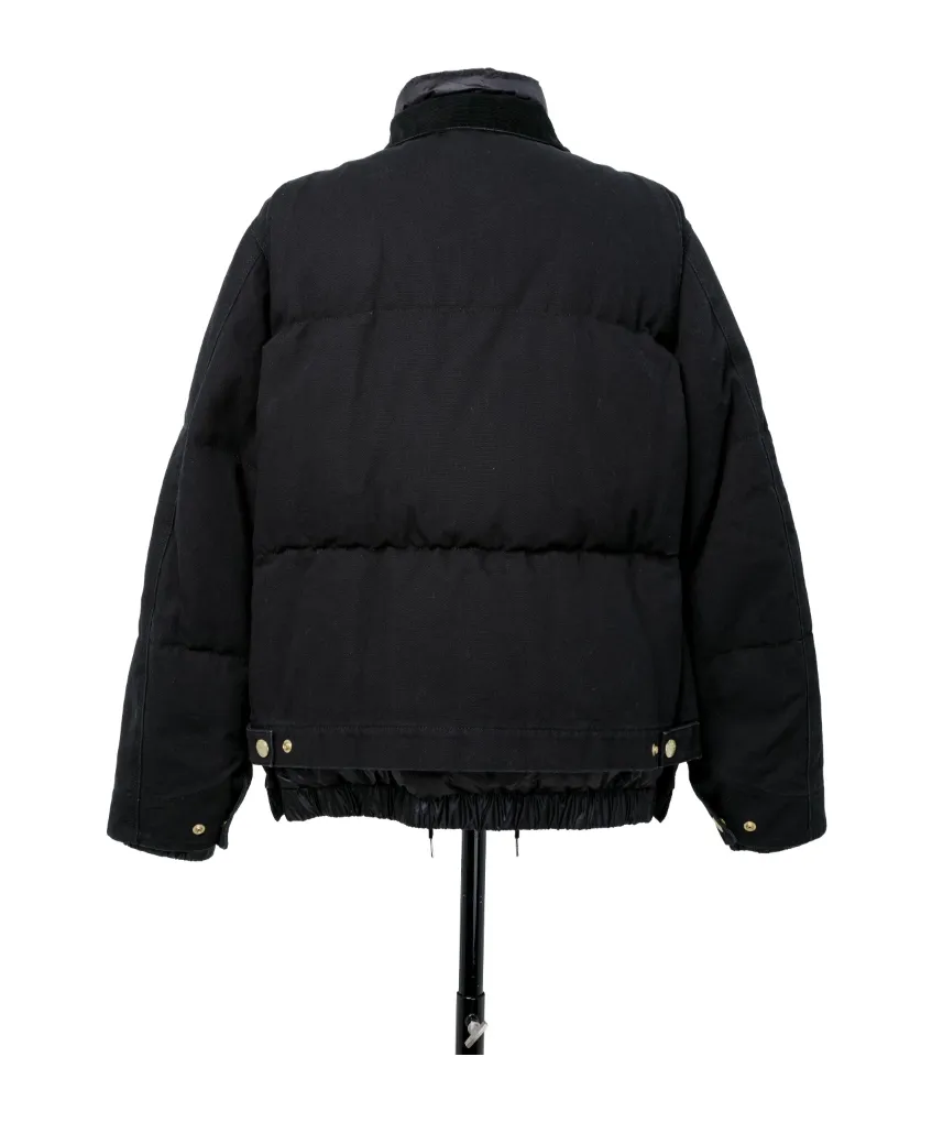 Sacai X Carhartt Wip Logo Patch Zip-Up Puffer Jacket